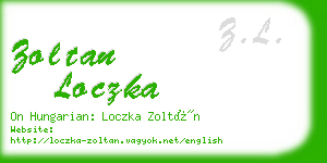 zoltan loczka business card